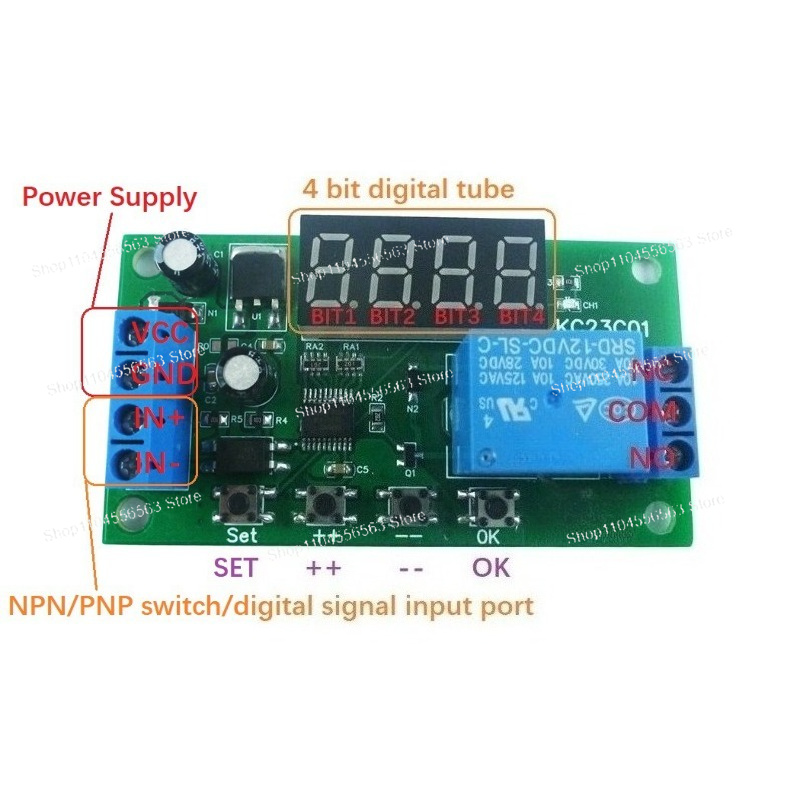 Relay Module 5V - Módulo de Relé Multifuncional com Contador