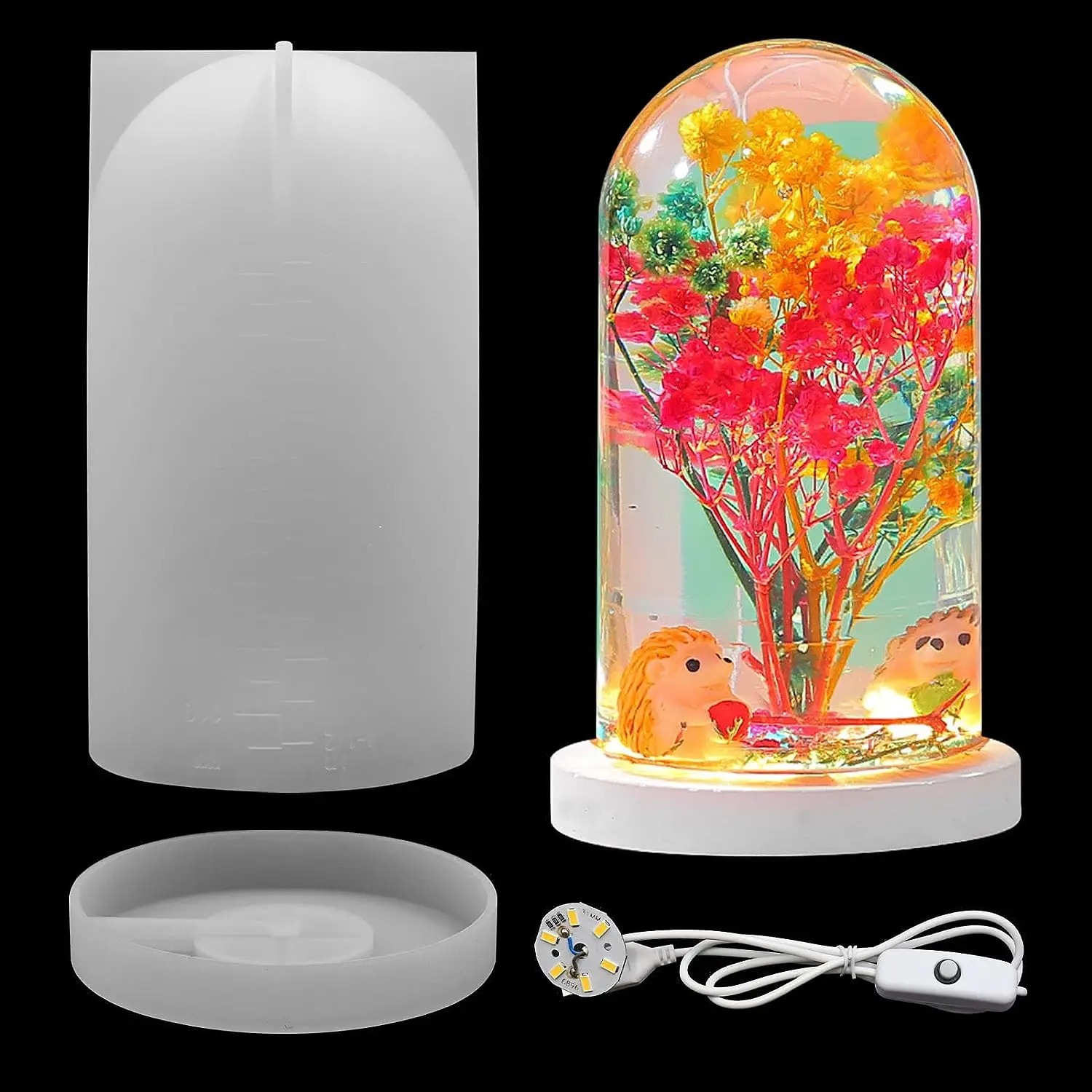 Diy Lamp Electronics - Diy cristal resina epóxi molde led