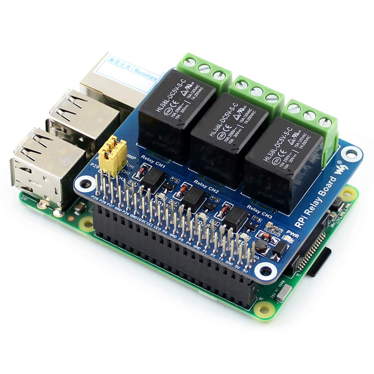Relay Module 5V - Módulo de Relé Waveshare 5V de
