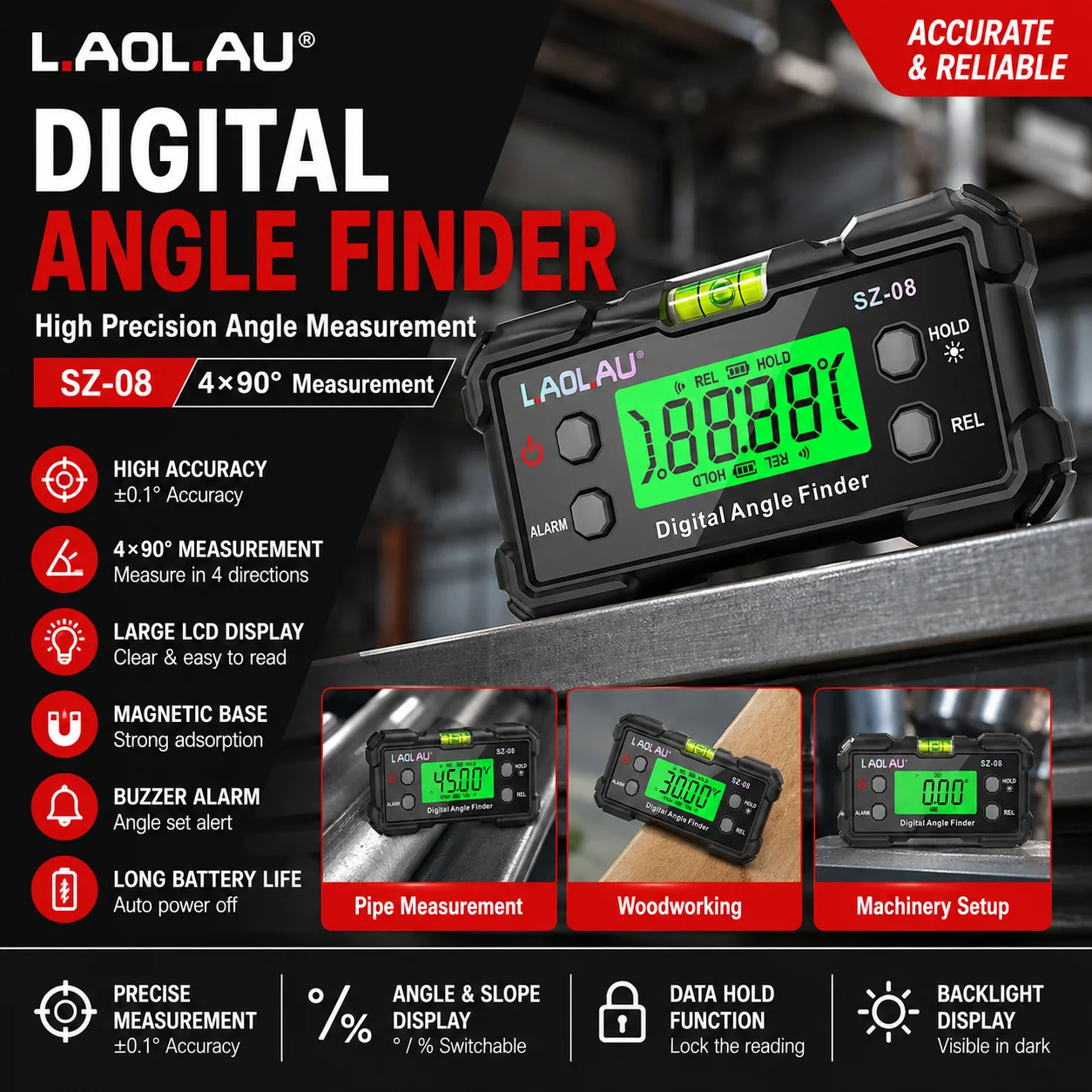 Medidor de Ângulo Digital com  - Diy Electronics Websites avaliação e preço